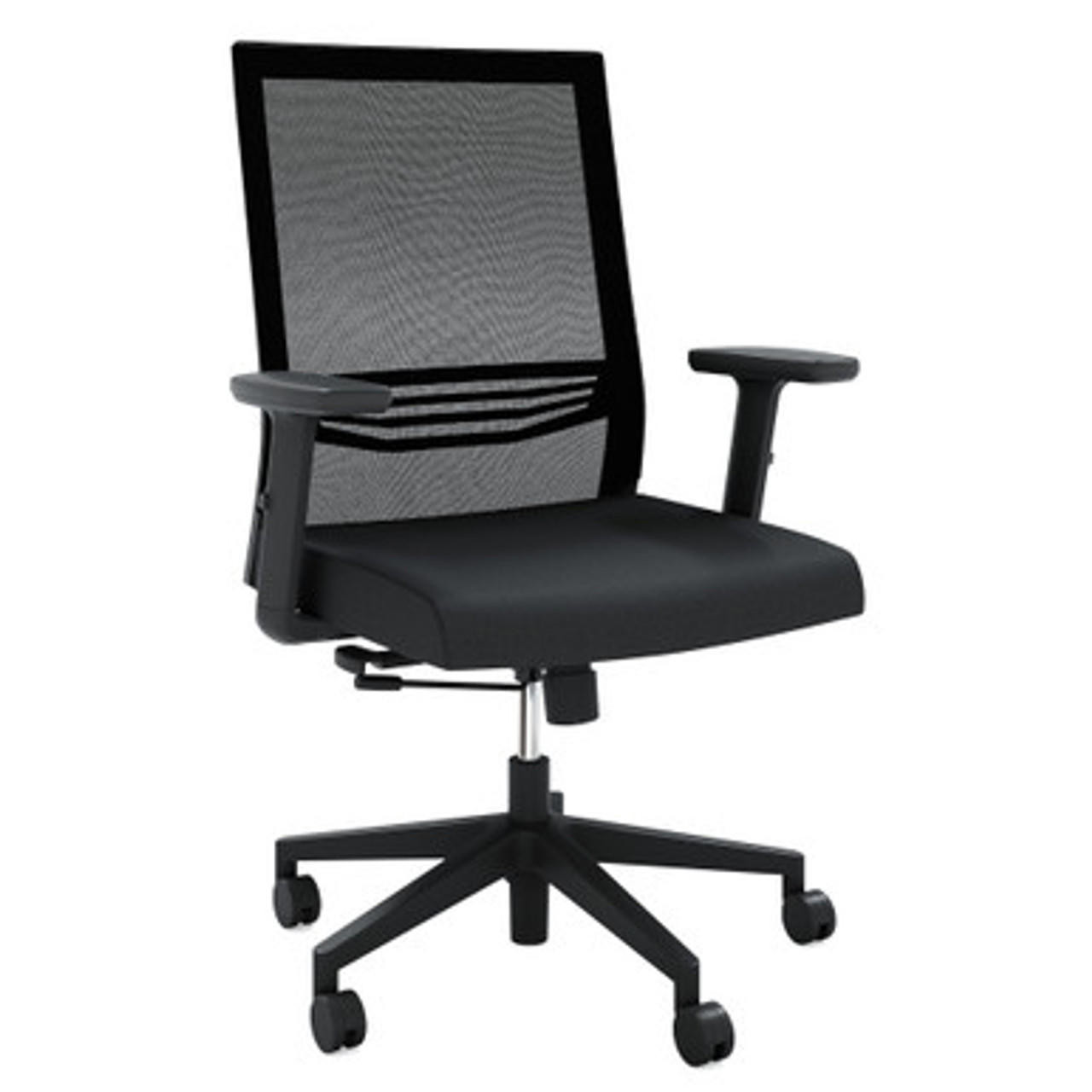 Office Source Oslo Black Mesh Mid Back Task Chair 600MMF