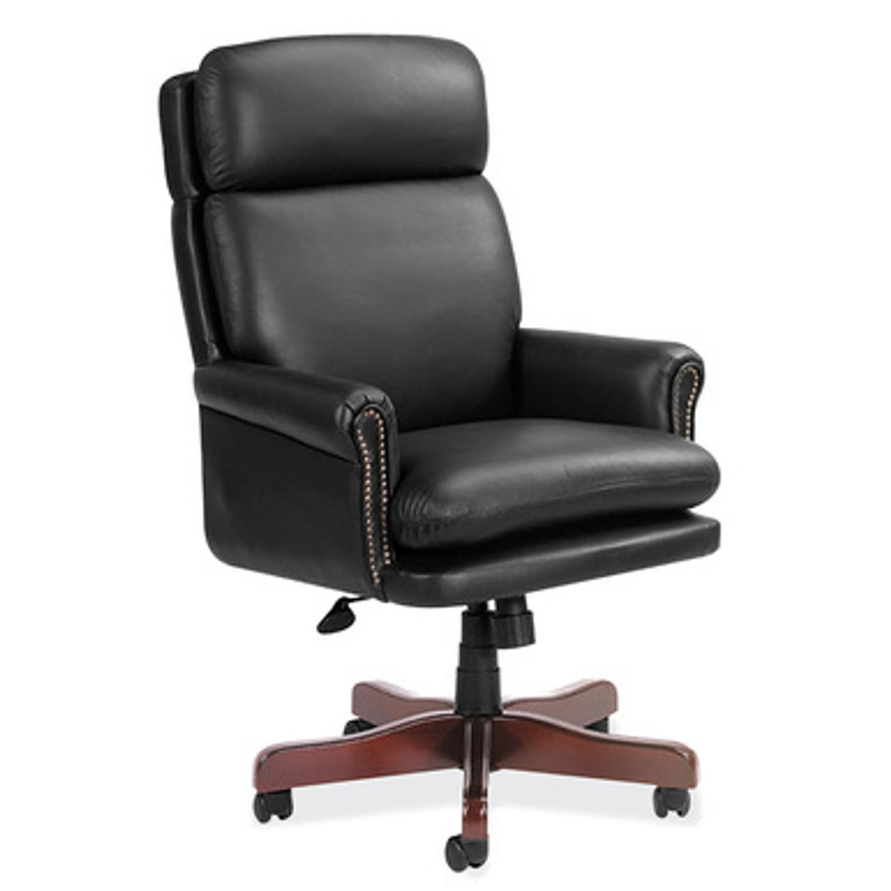 Office Source Lancaster Collection High Back Executive Chair with Mahogany Frame 378V