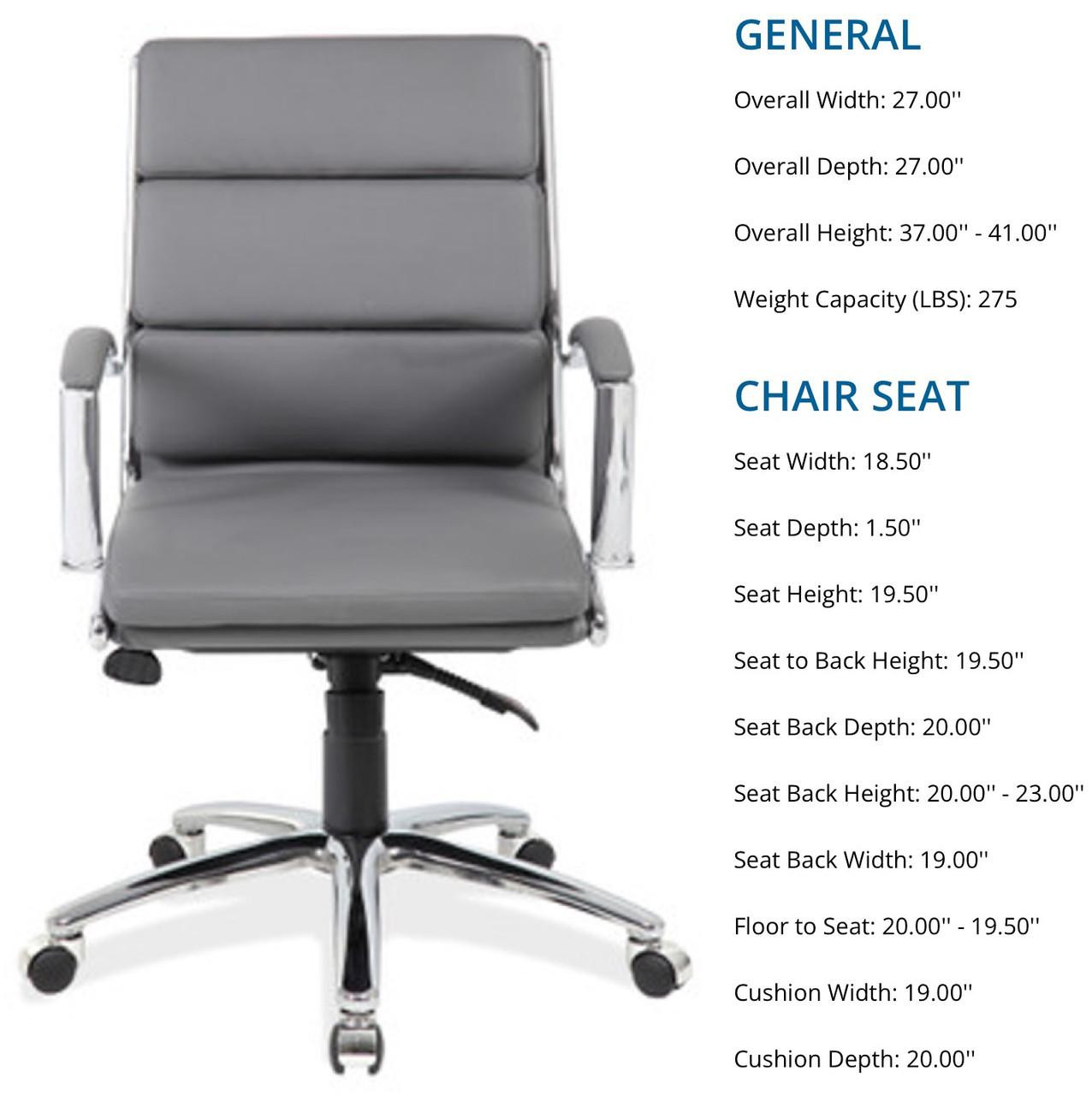 Office Source Merack Mid Back Segmented Cushion Conference Chair 1505V