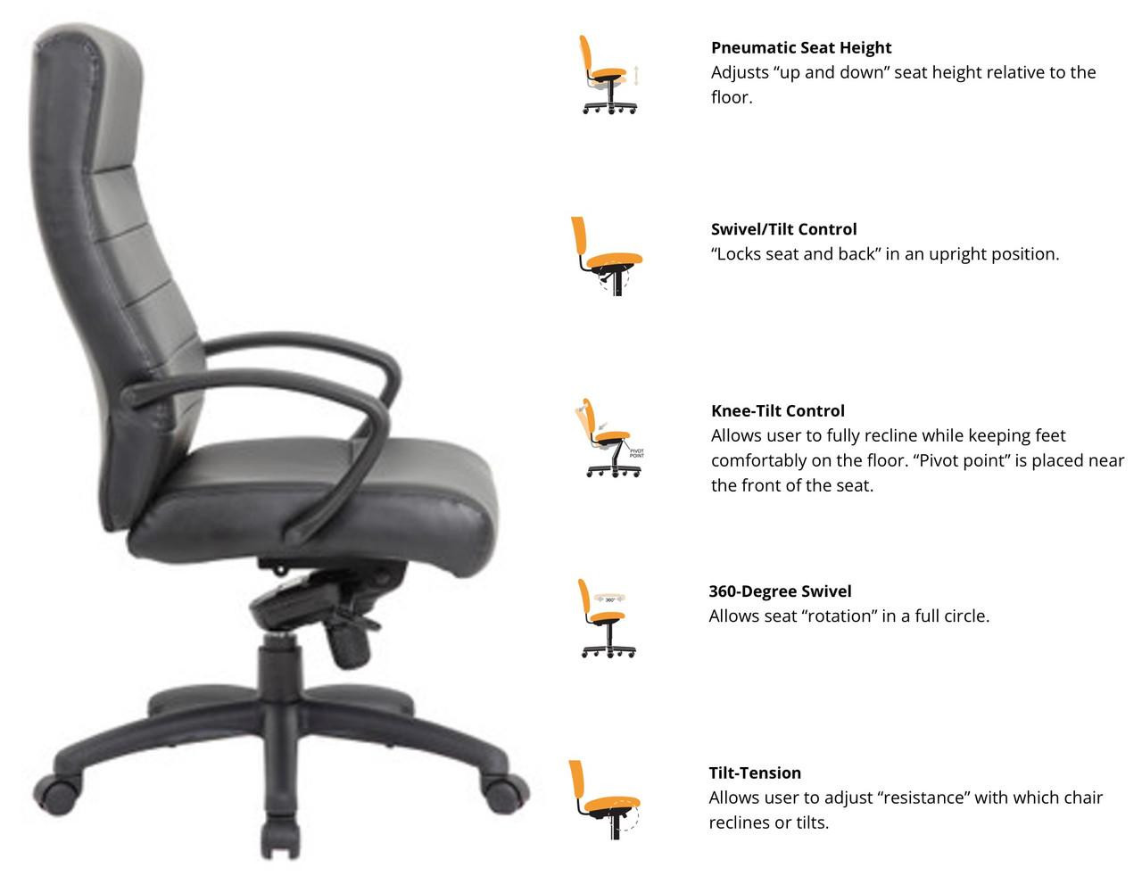 Office Source Contour Executive High Back Chair 489L