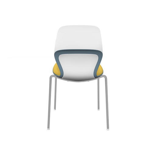 Safco Arcozi Stackable Four-Leg Guest Chair with Upholstered Seat