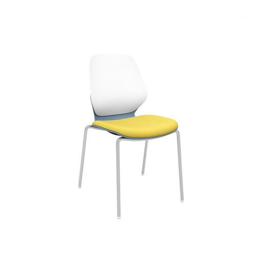 Safco Arcozi Stackable Four-Leg Guest Chair with Upholstered Seat