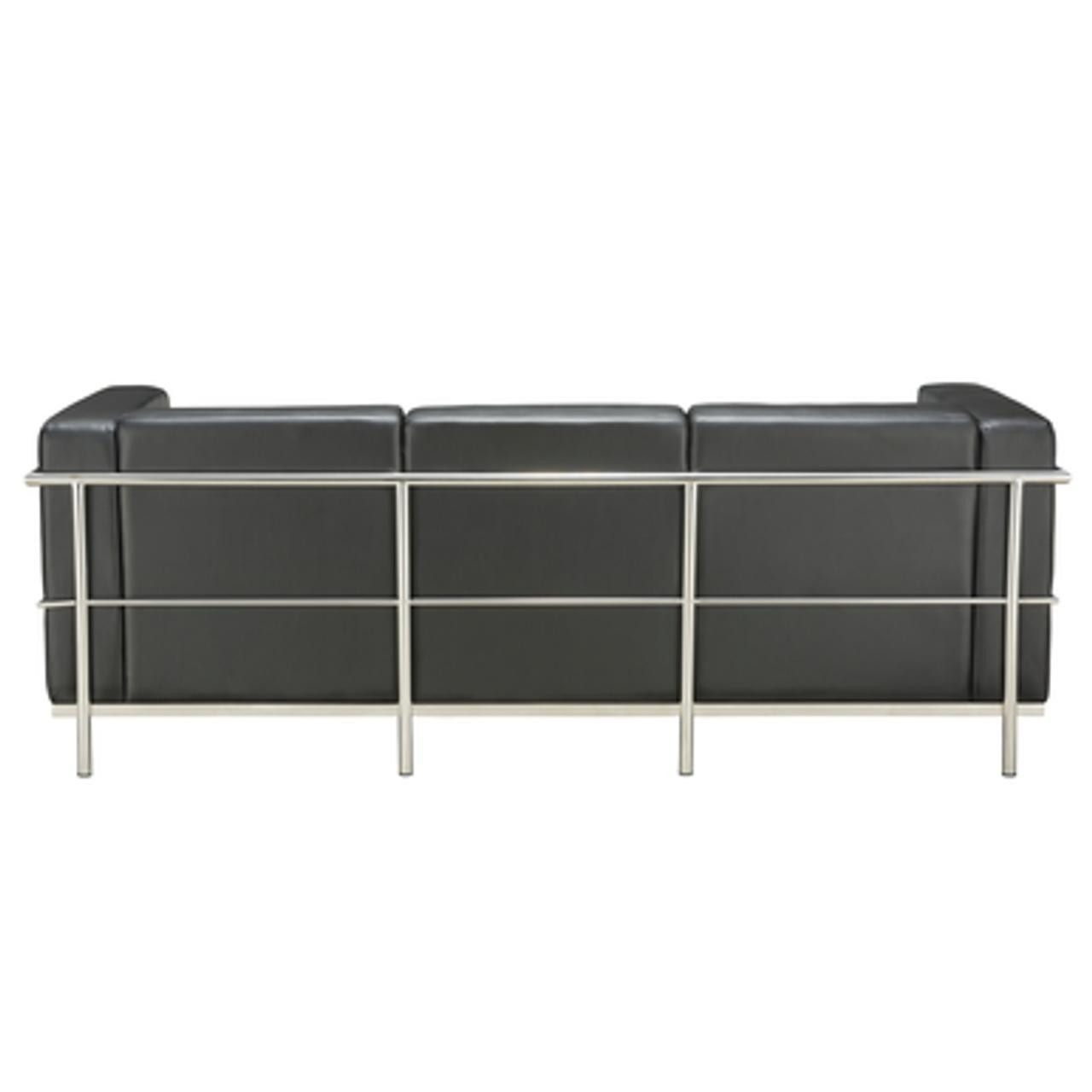 Office Source Madison Collection Antimicrobial Sofa with Metal