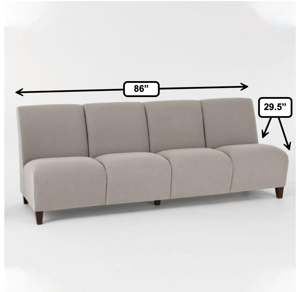 Lesro Siena Collection Armless 4 Seat Sofa SN4102
