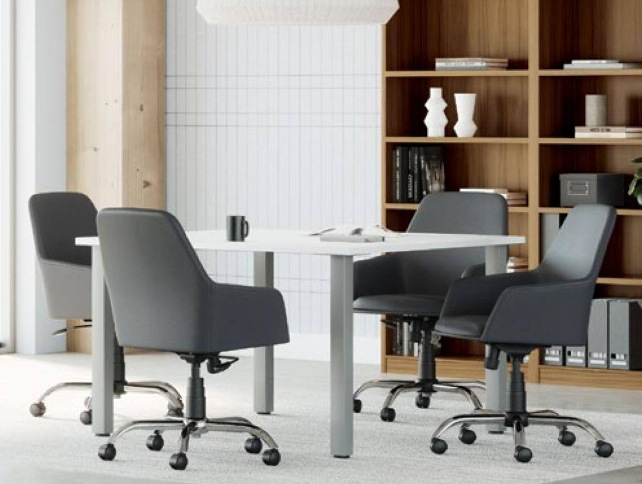 Offices To Go Luxhide Conference Room Office Chair 10702B