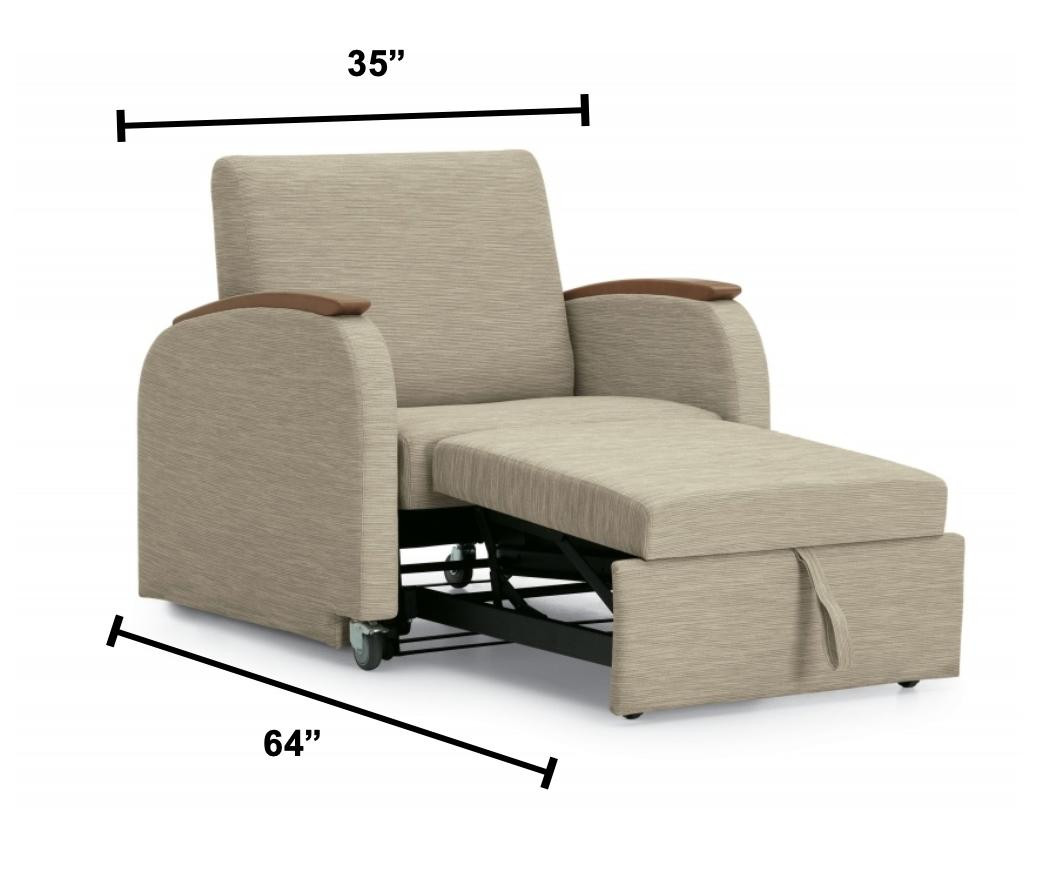Global Care Sleep-Eez Healthcare Vinyl Sleep Chair Recliner GC3614