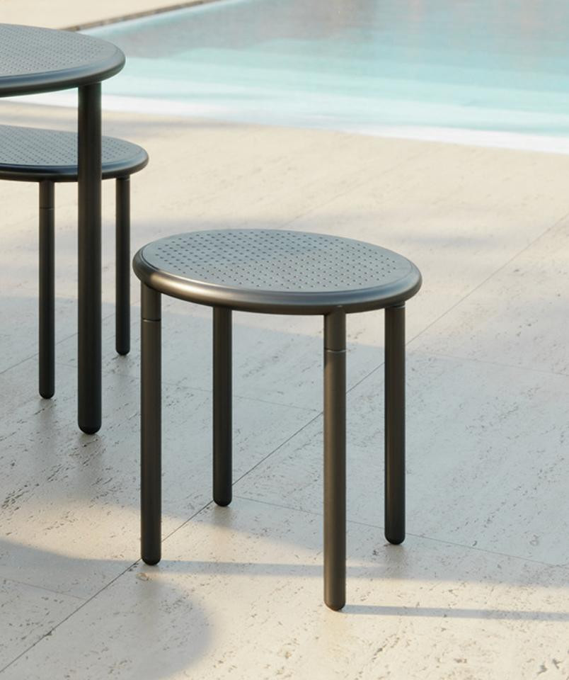 KFI Juna Collection Metal Outdoor Stool 7000