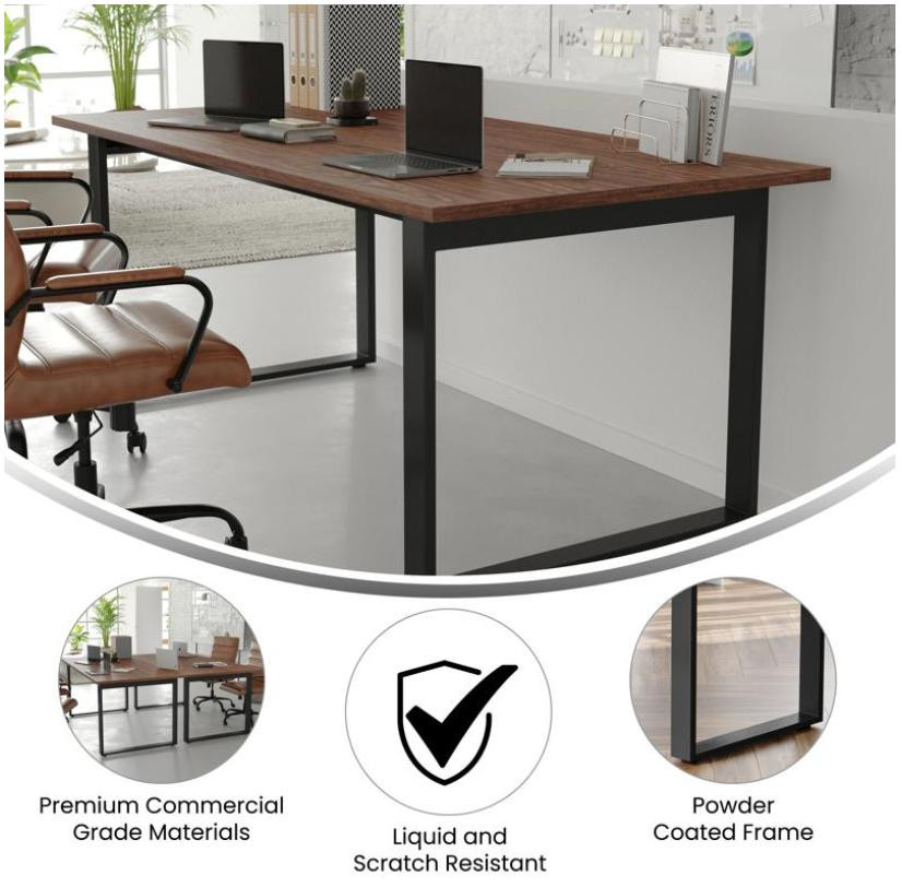 Flash Furniture Redmond 72x36 Small Walnut Rectangular Conference