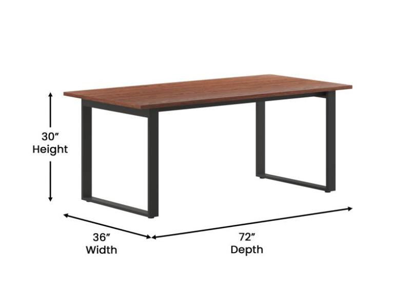 【新品未使用】Fallworks mini table walnut Flash Furniture Redmond 72x36 Small Walnut Rectangular Conference