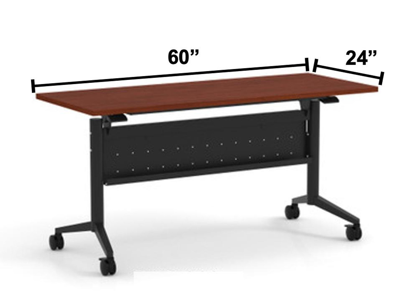 Office Source 60x24 Flip Top Training Room Table