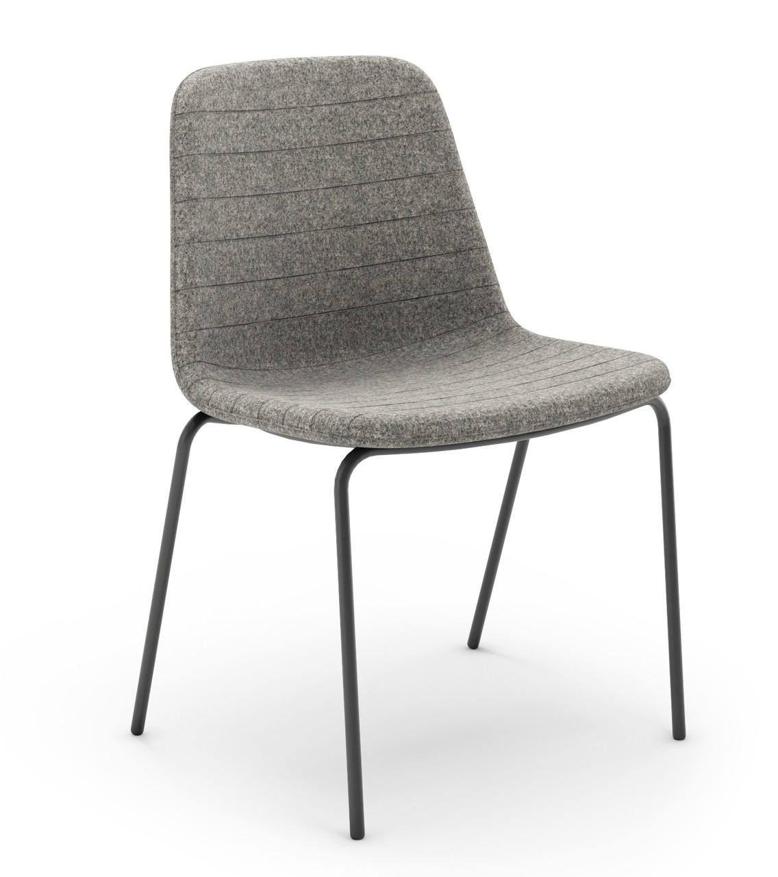 Element Contract Bree Series Fully Upholstered 4-Leg Stack Chair