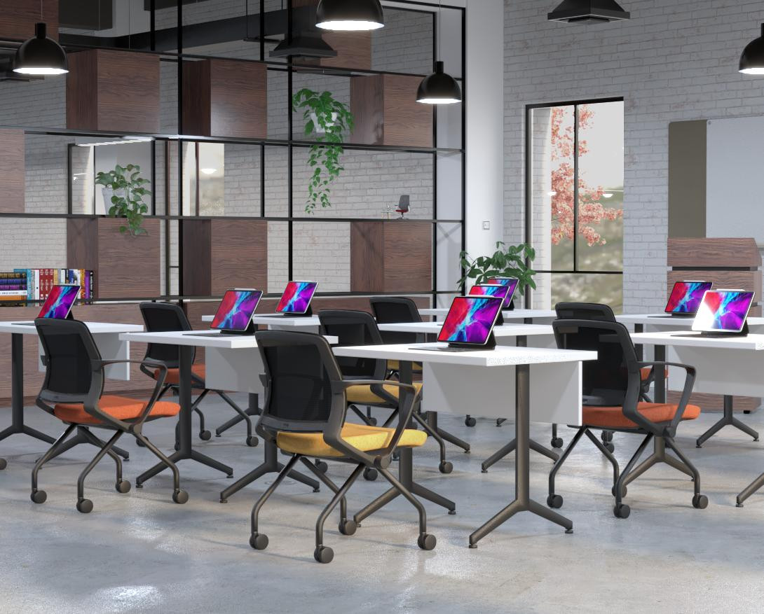 Wyatt Seating Fini Flip Seat Nesting Conference and Training Room