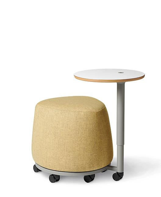 OM Seating Plot Twist Pouf Chair with Height Adjustable Tablet PLT-T