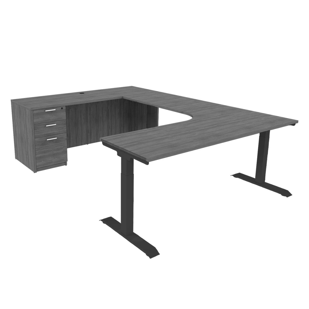i5 Industries iRize Height Adjustable U-Desk IKBU7196P-5