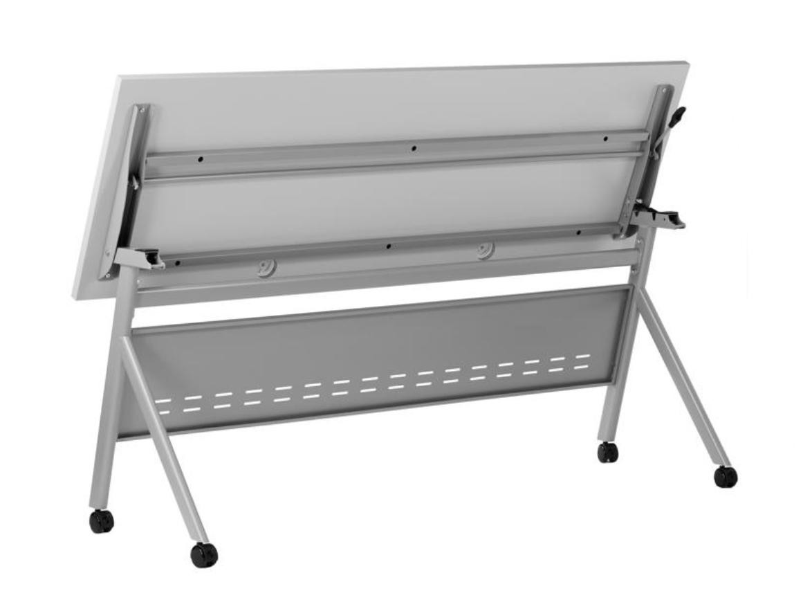 Flashs ワークテーブル Flash Furniture 6' x 2' Gray Flip Top Nesting Training Table with