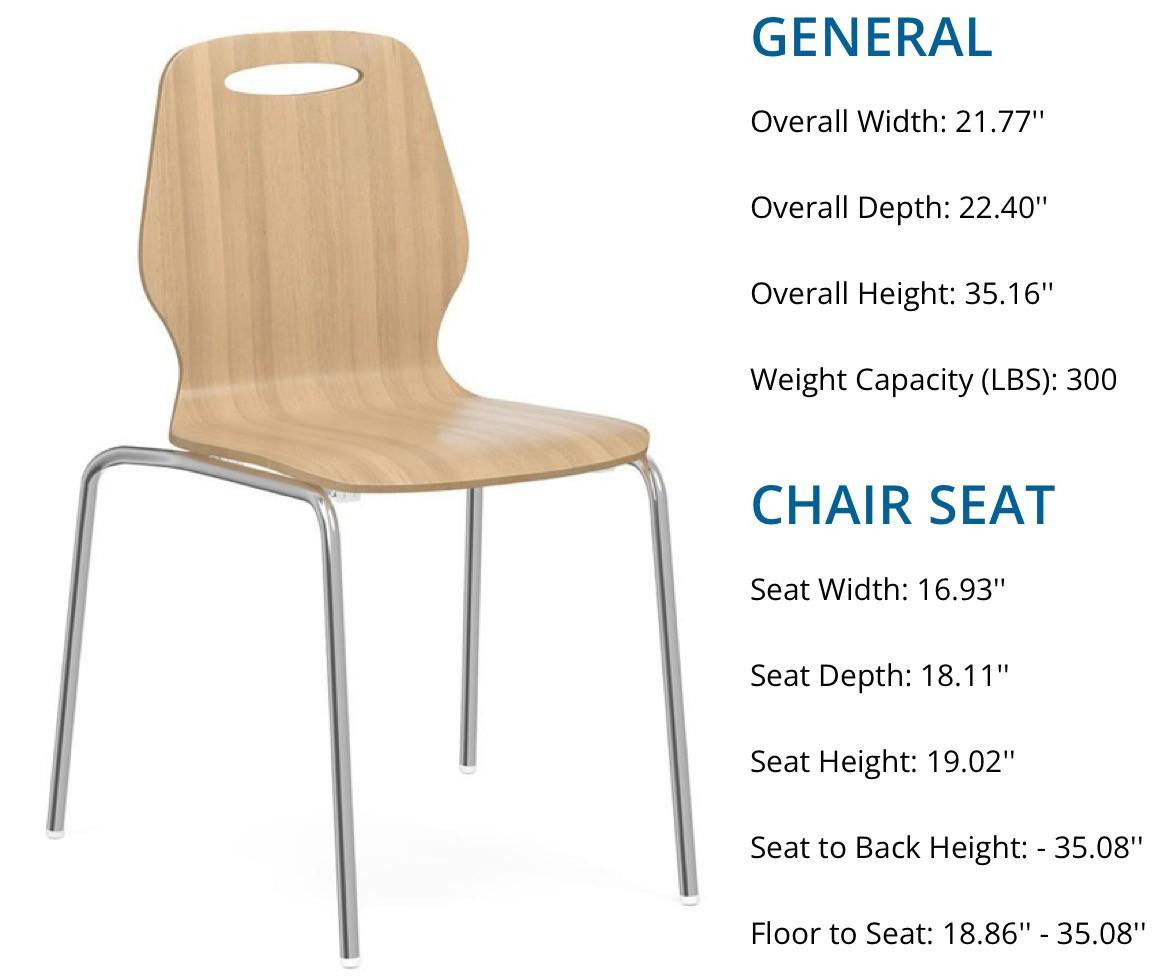 Office Source Shay Collection Hourglass Bentwood Standard Height