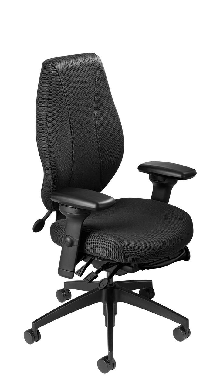 ergoCentric airCentric Midnight Black Frame Upholstered Office