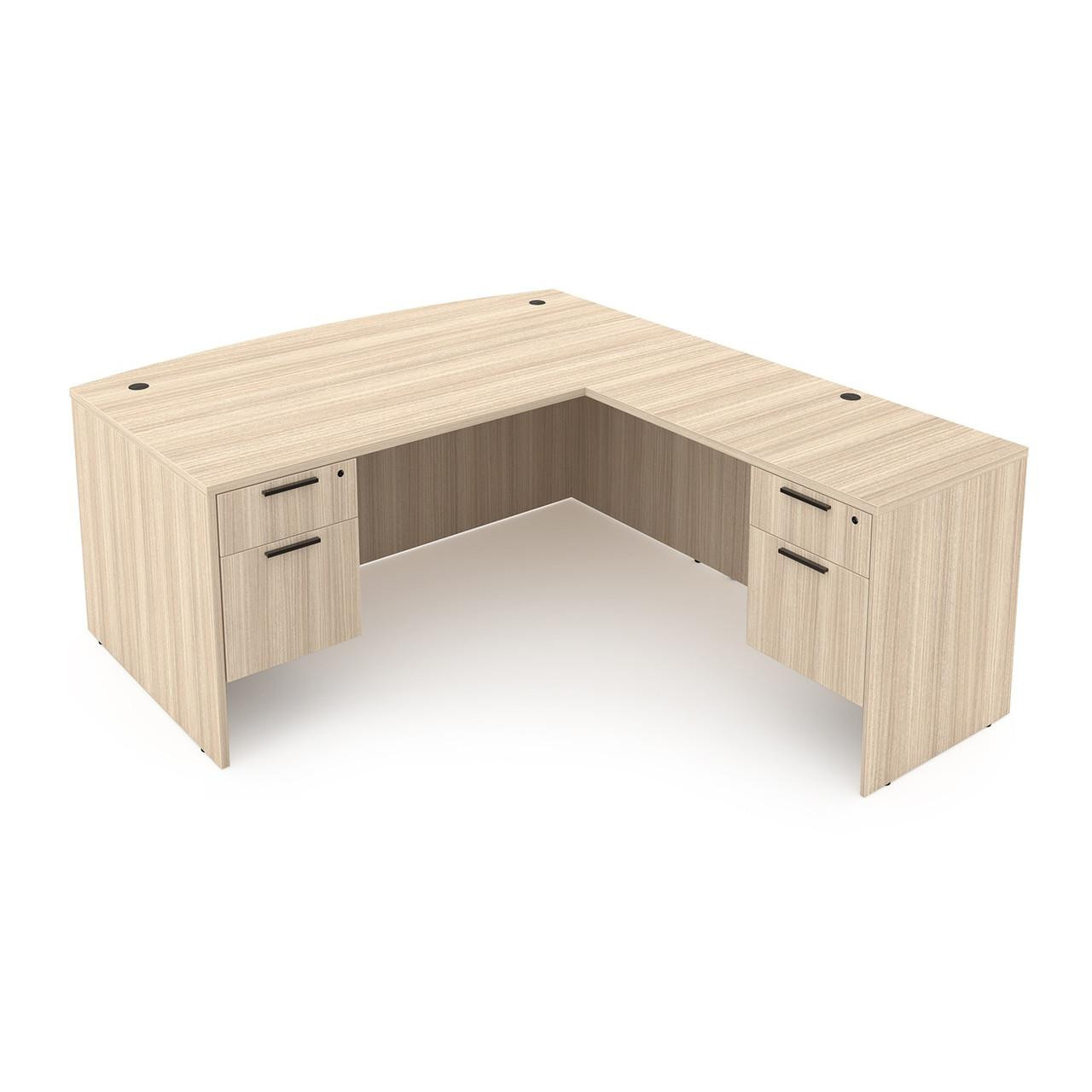i5 Industries Rayne 71x78 Reversible Bow Front L-Desk with
