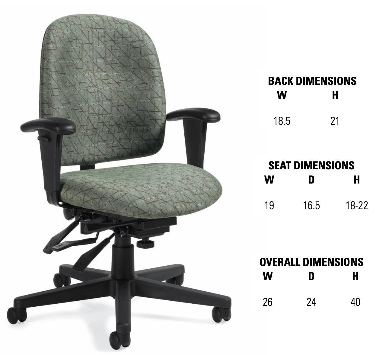 Global Granada Low Back Office Chair 3212