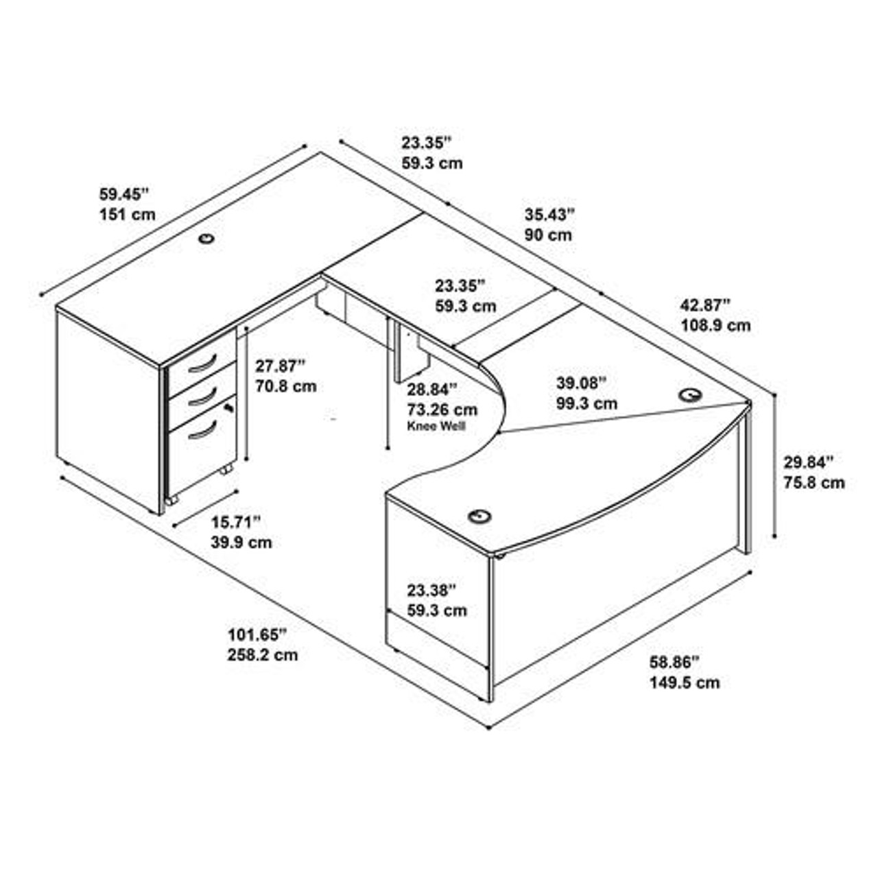 Sale W108. ４SD R １L D R ステンド キャビネット Amazon.com: Bush Business Furniture Series C 66W L Shaped