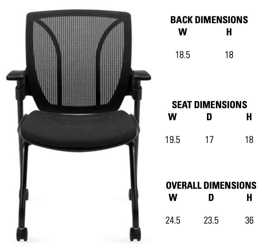 Global Roma Mesh Back Flip Seat Nesting Chair 1899
