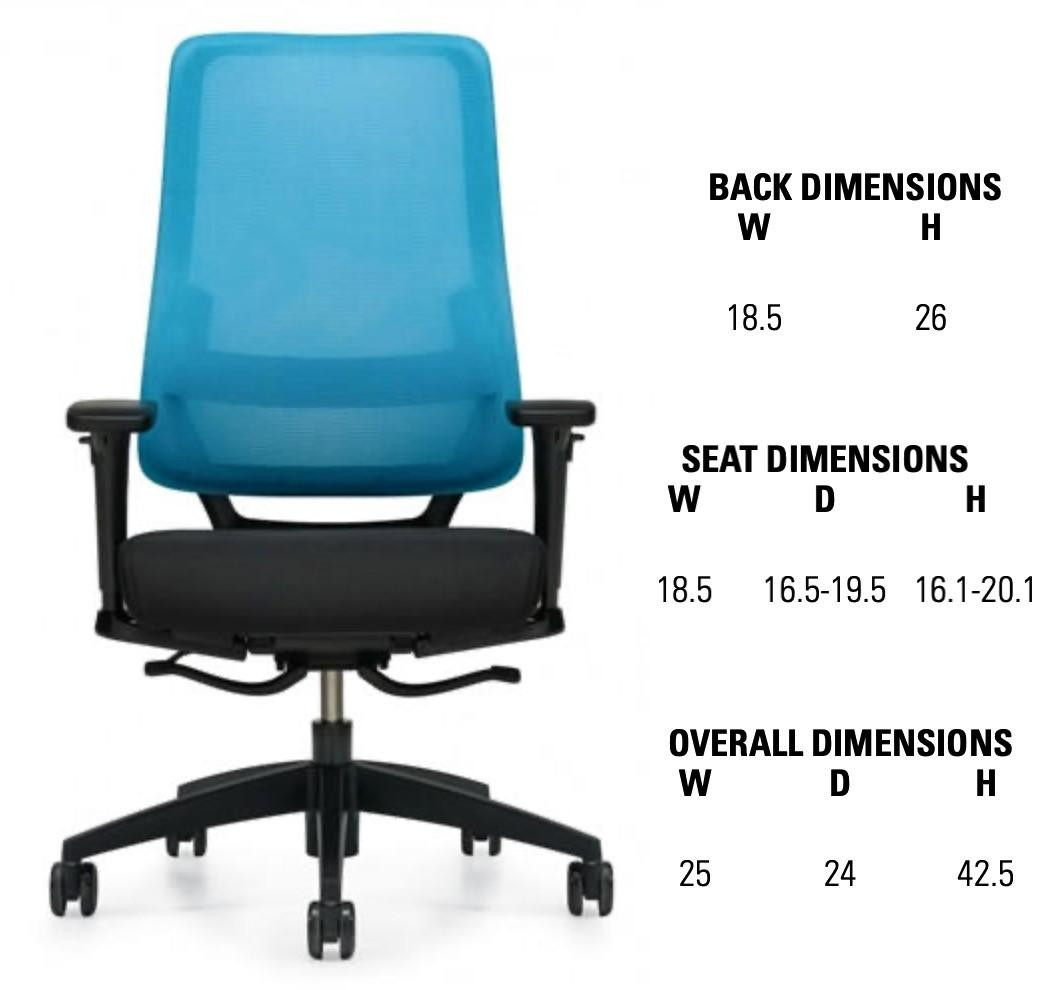 Global Sora High Back Weight Sensing Chair