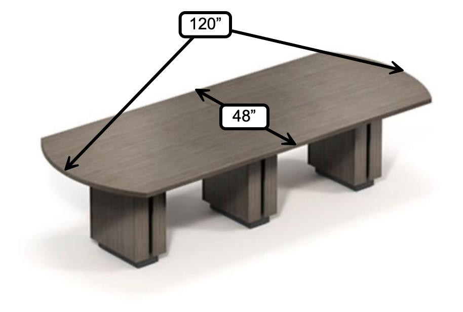 Global Zira Z48120BW 10' Conference Table