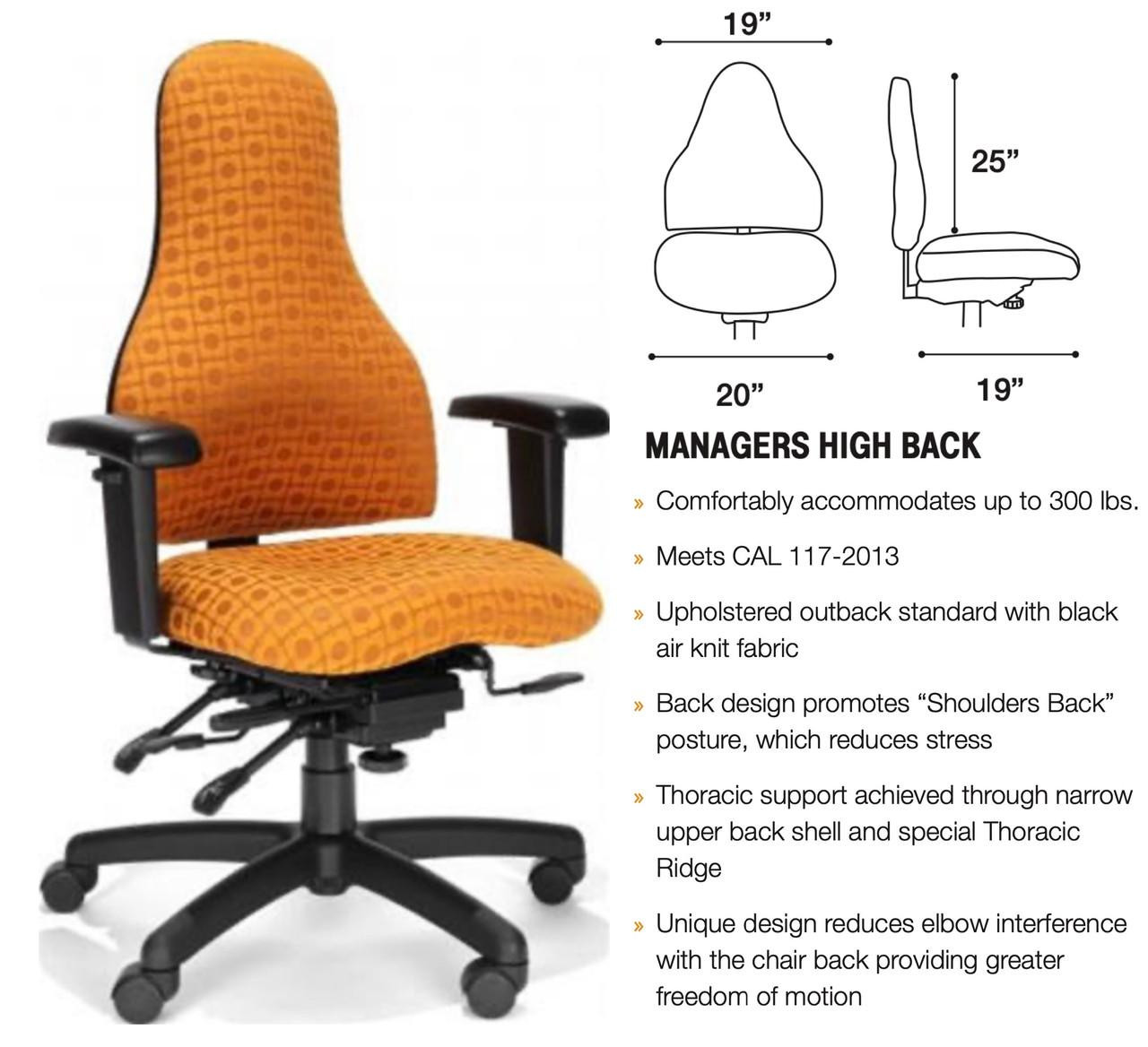 RFM Preferred Seating Carmel High Back Chair