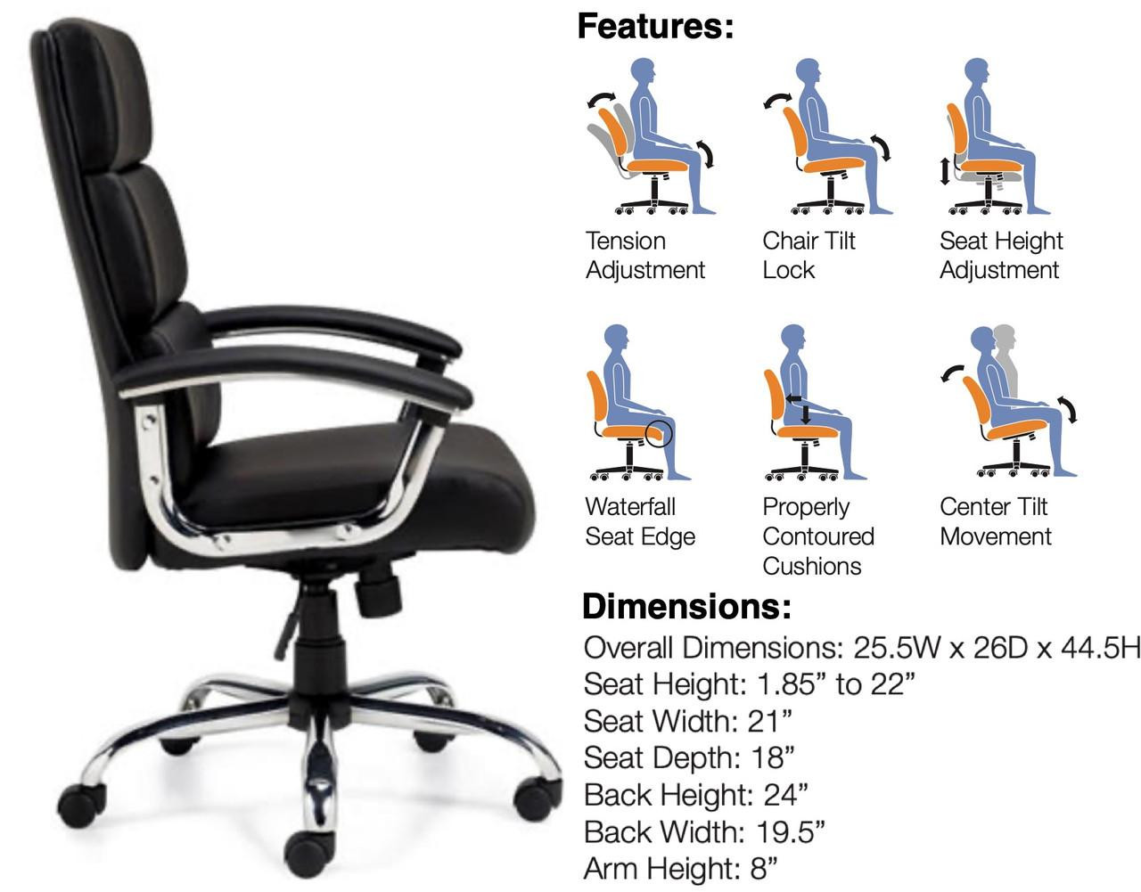 Offices To Go 11858B Segmented Cushion Chair