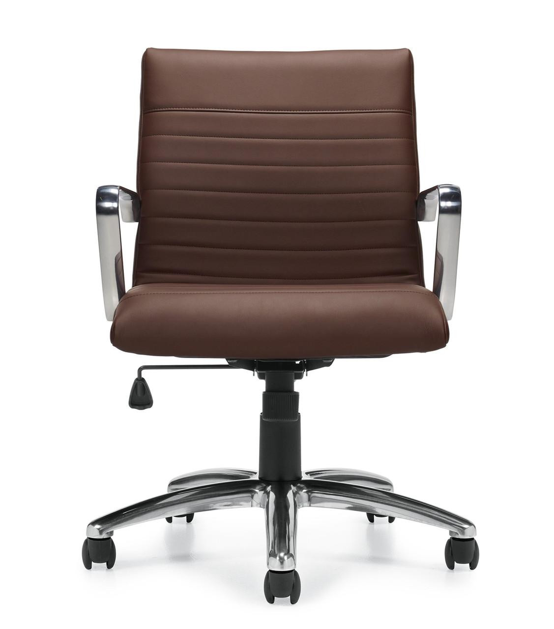 Offices To Go Dark Brown Ribbed Back Chair 11734B