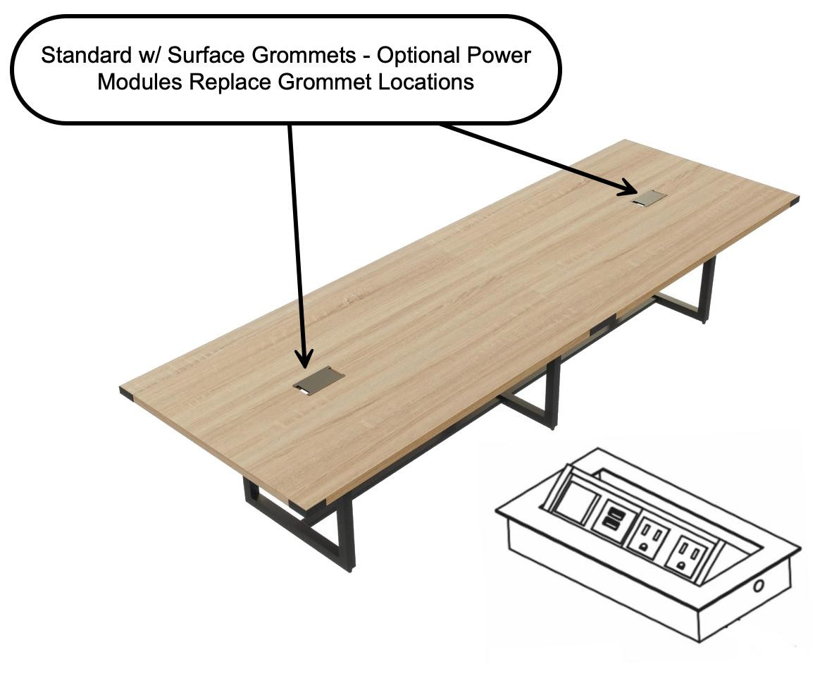 Safco Mirella Series 12' Power Ready Conference Table MRS12