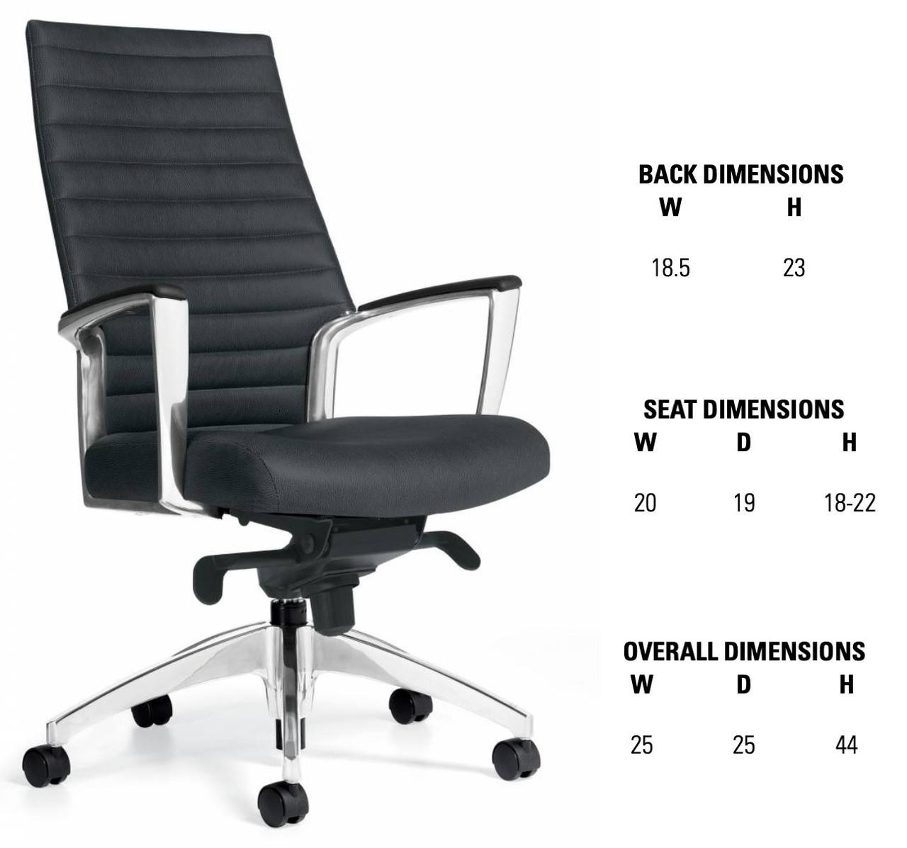 Global Accord High Back Leather Office Chair