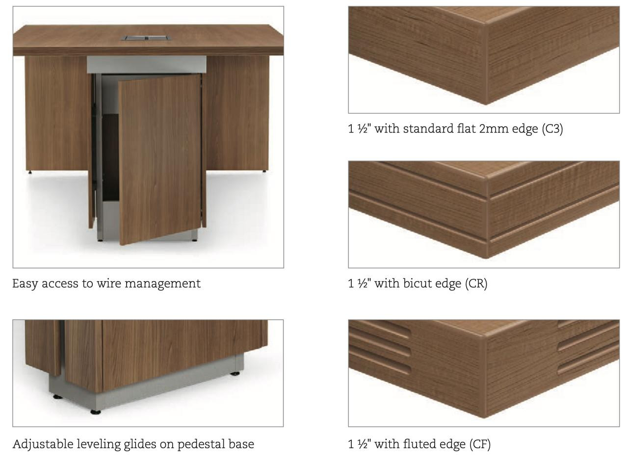 Global Zira Standing Height Media Table