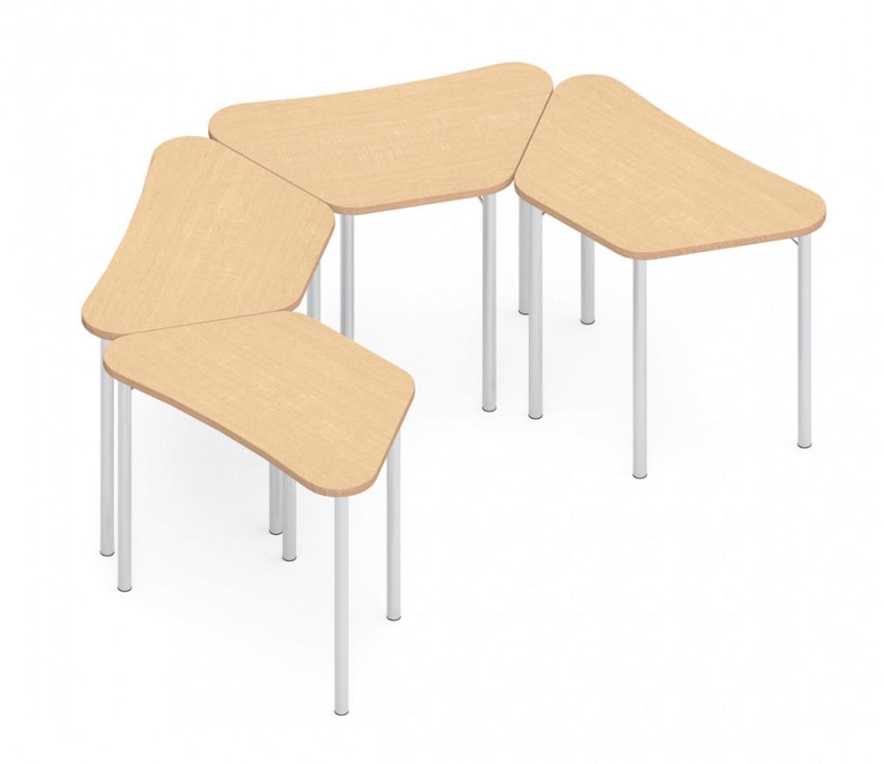 Global Zook 4 Piece U-Shaped Modular Table Set