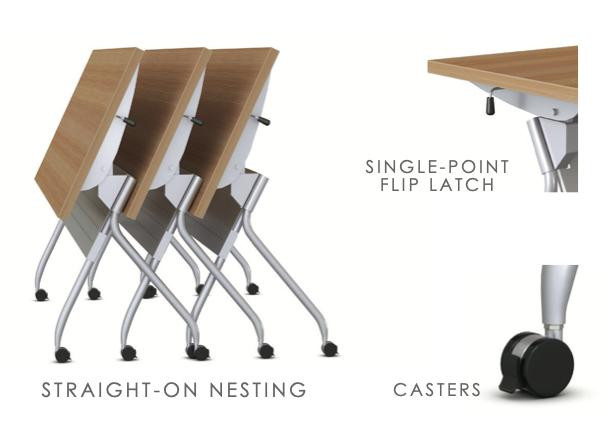 Special-T Transform-2 Flip Top Nesting Training Table with Modesty