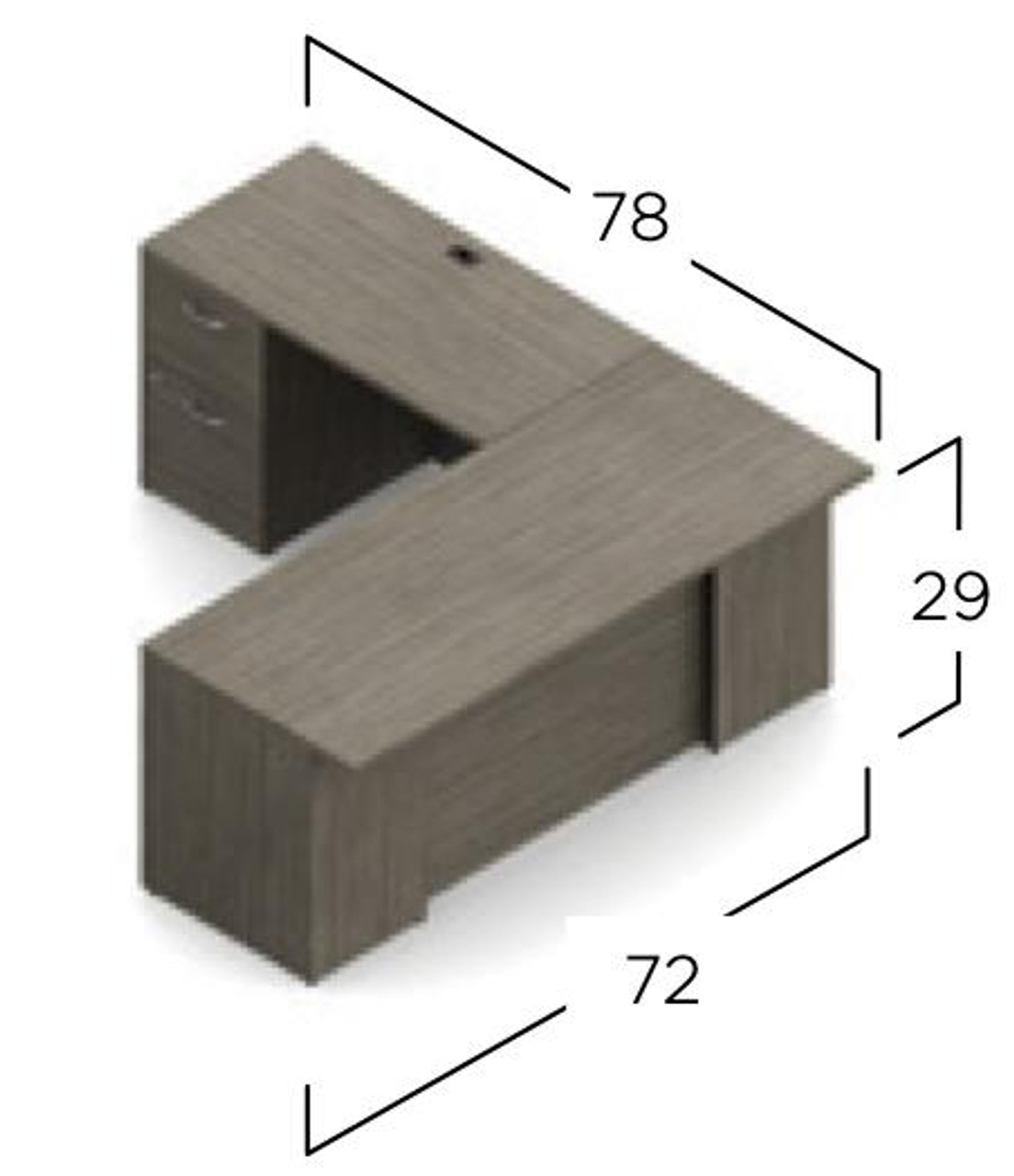 Global Zira Contemporary L-Shaped Managers Desk
