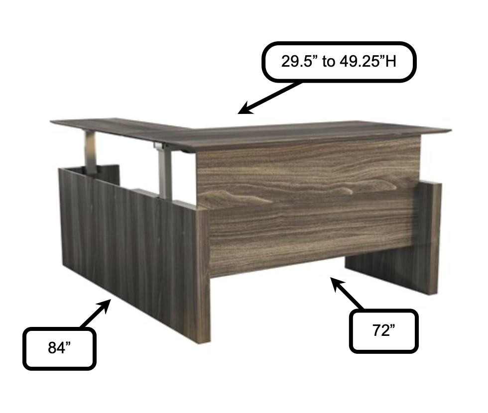 Mayline Medina Height Adjustable L-Desk