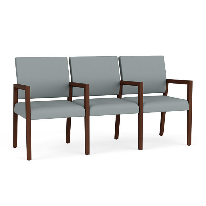 Lesro Brooklyn 3 Seat Waiting Room Sofa Bench with Arms BK3103