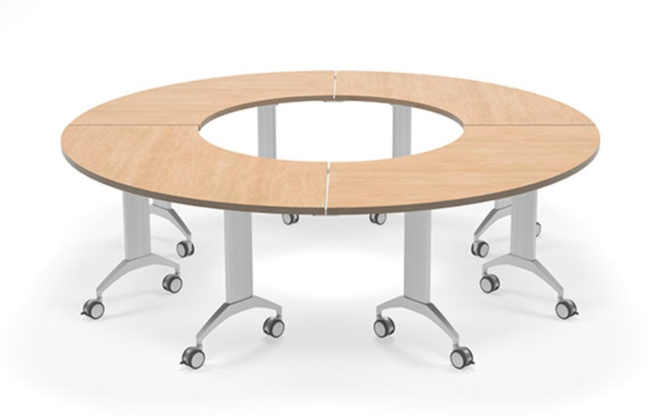 Special-T Link 4 Piece Modular Round Collaborative Table Configuration