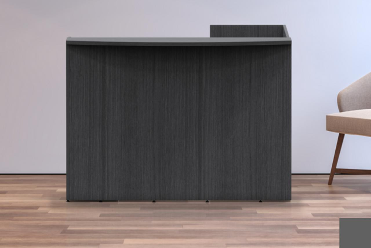 i5 Industries Kai L-Shaped Reception Desk with Suspended Pedestals