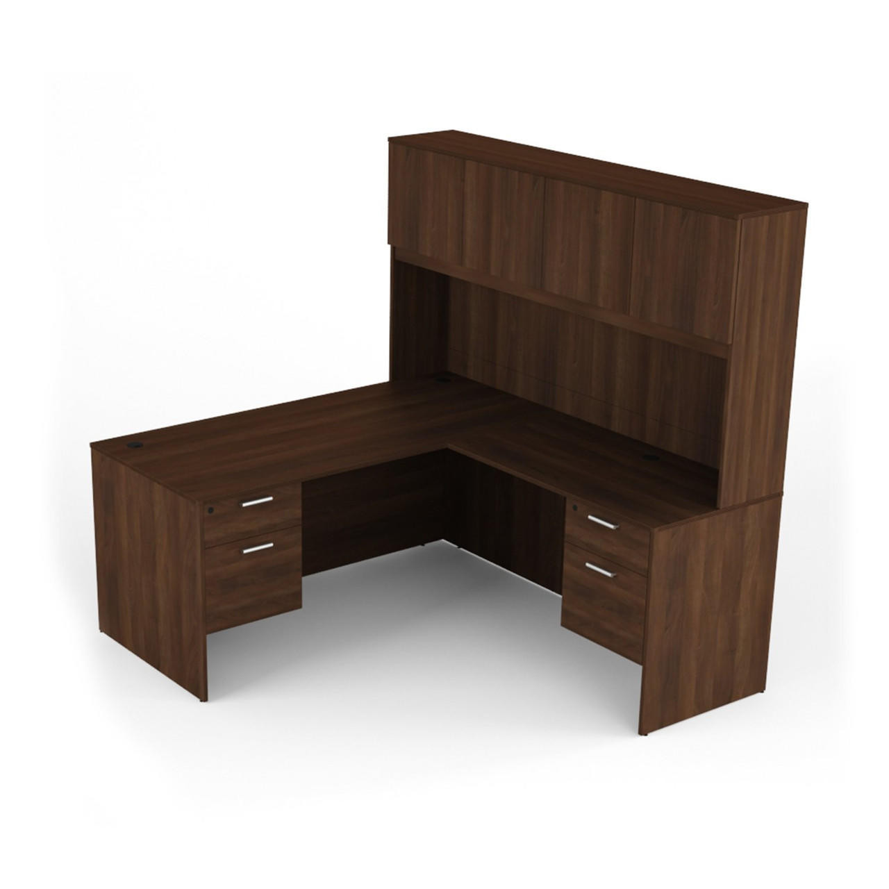 i5 Industries Kai Collection Laminate L-Desk with Hutch DH7172P-5