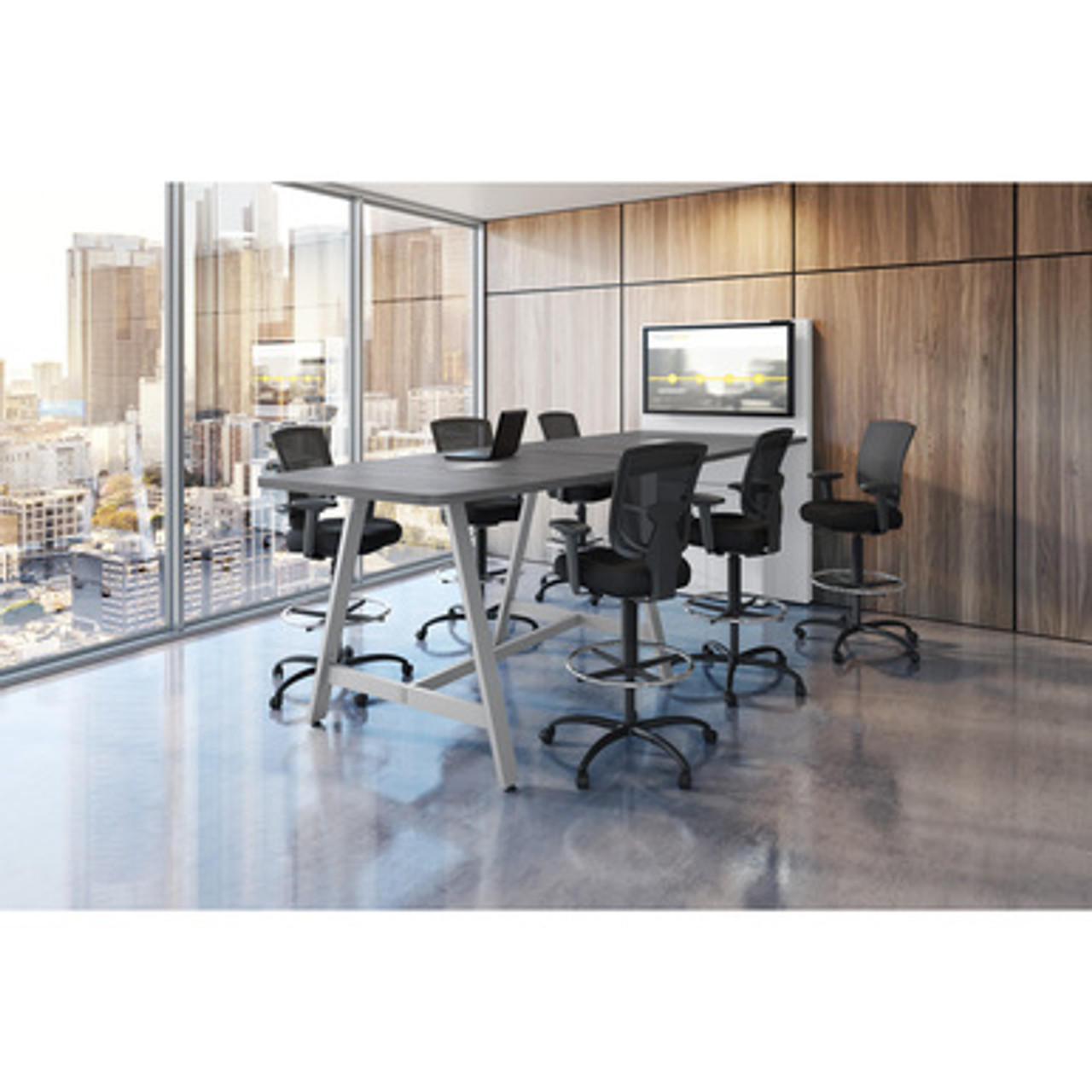 オフィス家具 treetop6186 Modern Sintered Stone Top Office Writing Desk with 3-Drawer