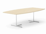 Global Total Office Global 8' Boat Shaped Conference Table with Metal Base GCR8WB (Available with Power!) 