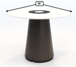 KFI Studios KFI Ember 36" Contemporary Round Meeting Table (Available with Power!) 