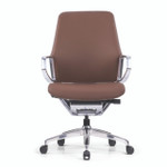  Office Source Veneto Executive Mid-Back Chair with Polished Aluminum Frame 301ML 
