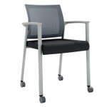  Office Source Oslo Gray Mesh Side Chair 605MMF (Includes Casters!) 