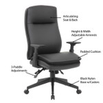  Office Source Obsidian Collection High Back Executive Task Chair 05AG2QHEV 