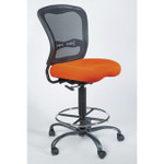  Office Source Spice Collection Armless Mesh Back Task Stool with Fabric Seat 7851NSF 