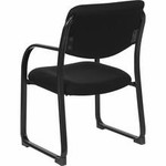  Flash Furniture Black Fabric Executive Side Chair with Sled Base 