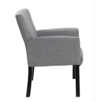  Office Source Bowery Retro Style Guest Chair with Gray Linen Upholstery 6909 